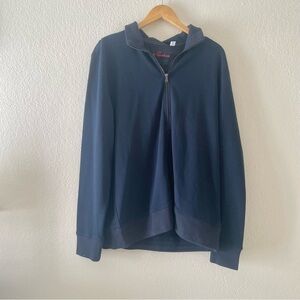 Robert Graham Full-Zip Sweater Mens Navy Blue Classic-Fit